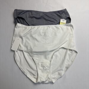 Fruit Of The Loom Panties 2 pair (1) Brief & (1) Hi-Cut Size 6 Polyester Spandex